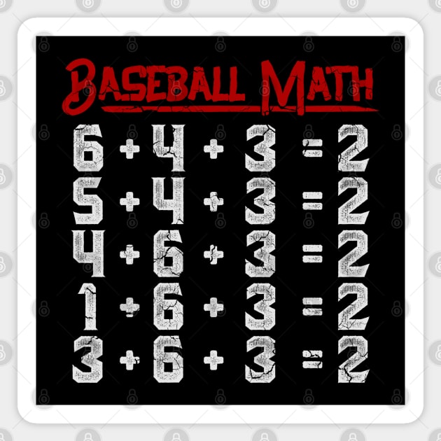 Baseball Math Double Play Sticker by E